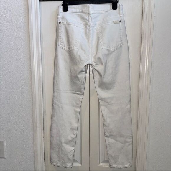 7 FOR ALL MANKIND Broken Twill Josefina Boyfriend Jeans in White - Picture 3 of 16